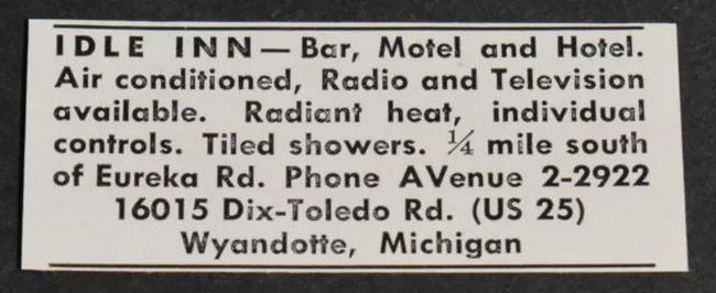 Idle Inn Bar & Motel - Print Ad (newer photo)